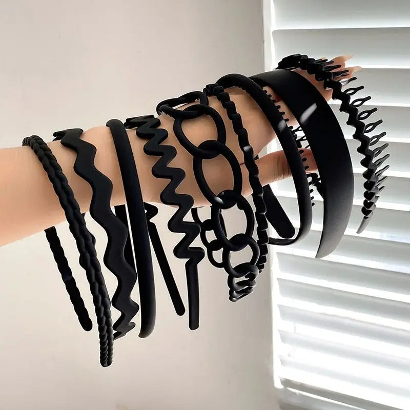 Serre tête femme noir neuf pièces