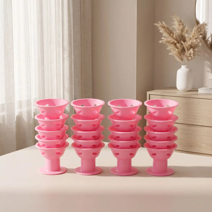 Bigoudis bigoudis rose en silicone