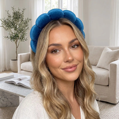 Serre tête femme bleu royal idéal