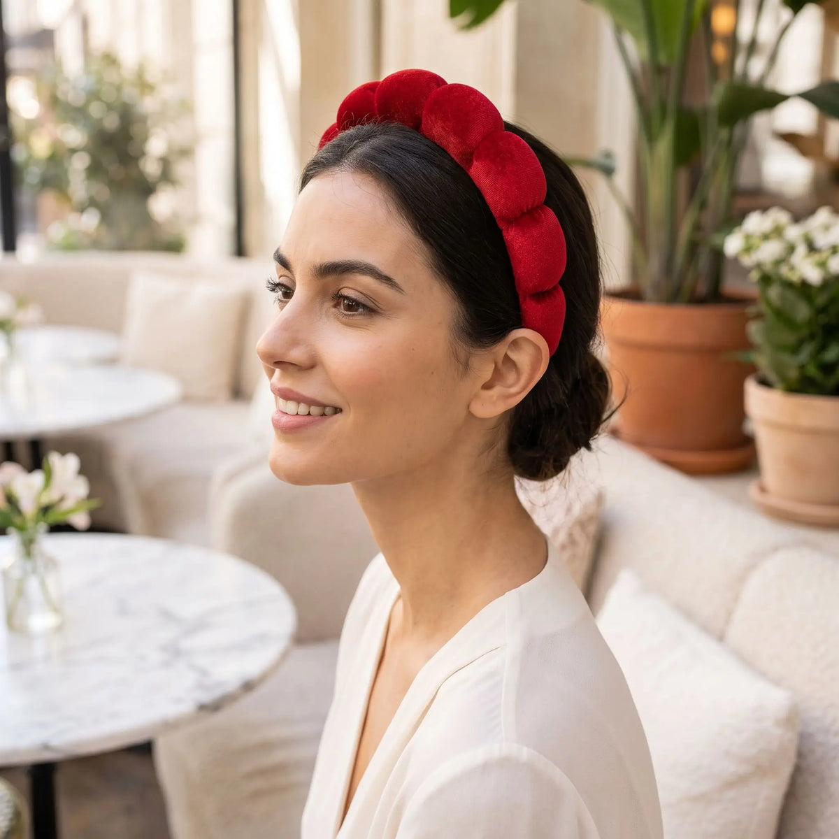 Serre tête femme rouge sublime