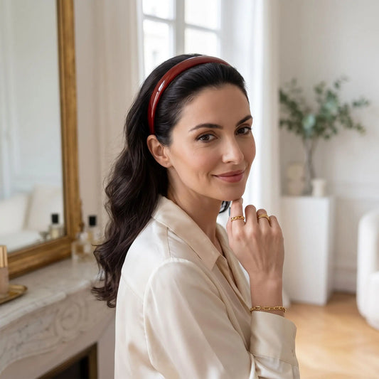Serre tête femme rouge 