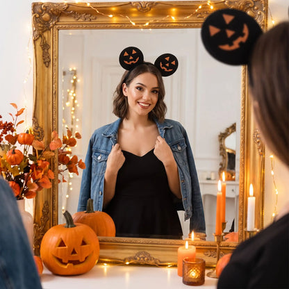 Serre tête halloween noir élégant