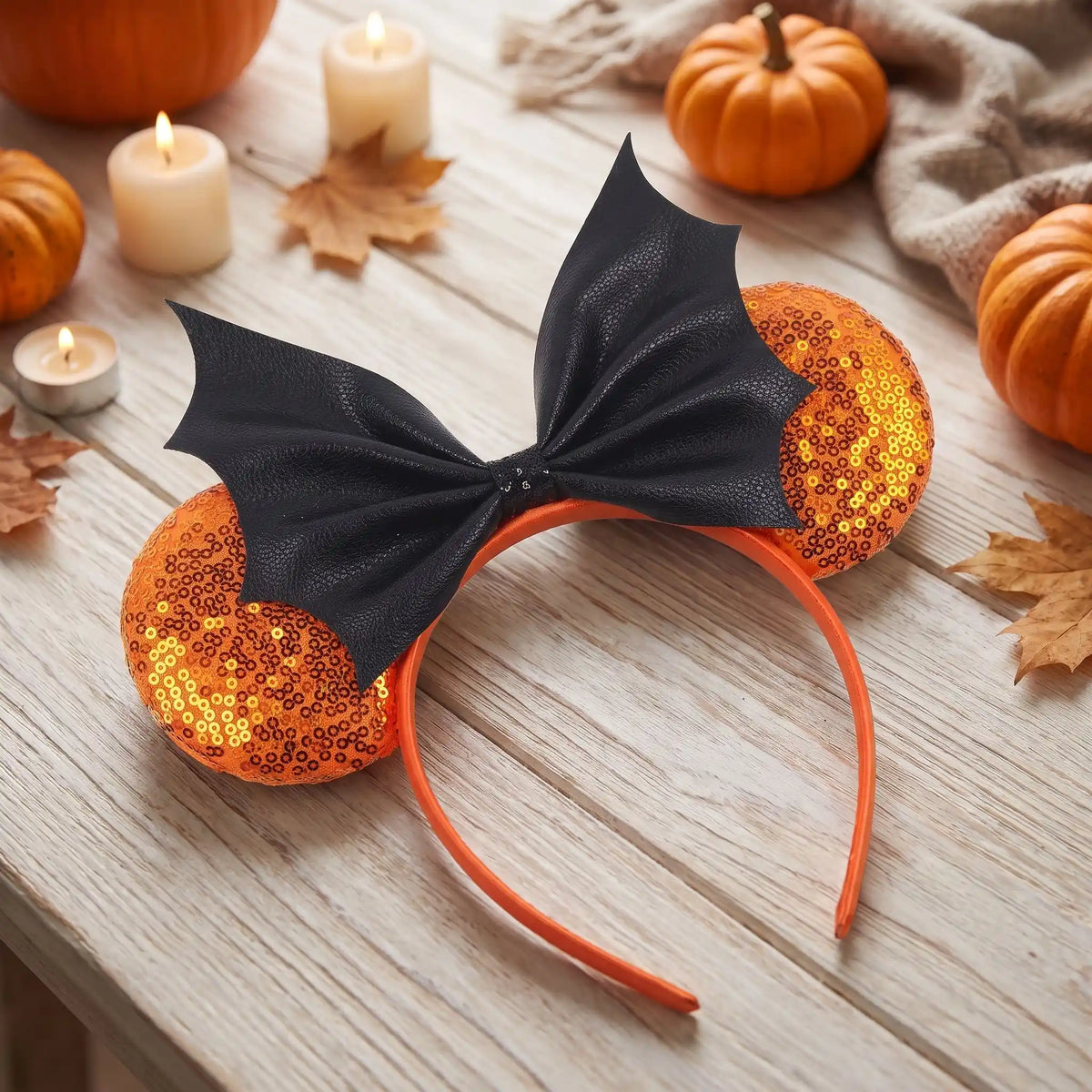 Serre tête halloween orange
