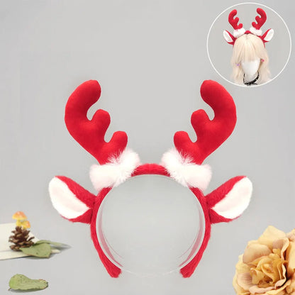 Serre tête noël rouge oreille de cerf
