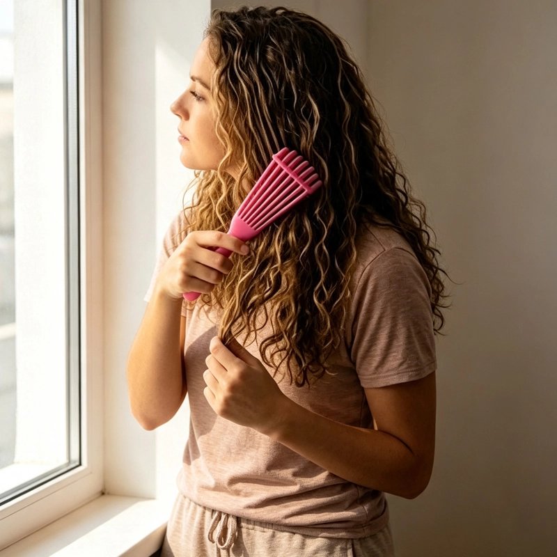 Brosse à cheveux-boucle facile