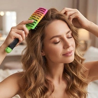 Brosse à cheveux- coiffure facile
