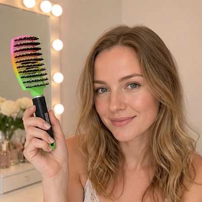 Brosse a cheveux- légère et facile à tenir