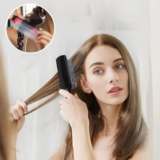 Brosse a  cheveux noir pour boucles 