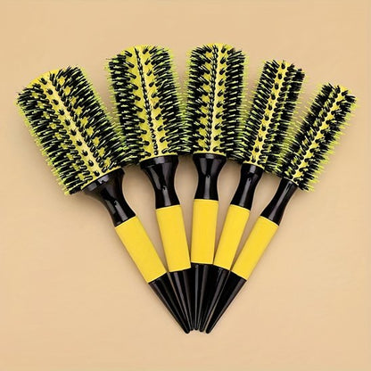 Brosse cheveux- couleur jaune avec queue pointue
