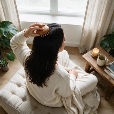 Brosse massage cuir chevelu​- pour une thérapie agréable
