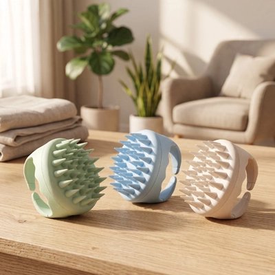 Brosse massage cuir chevelu- ​trois couleurs disponibles