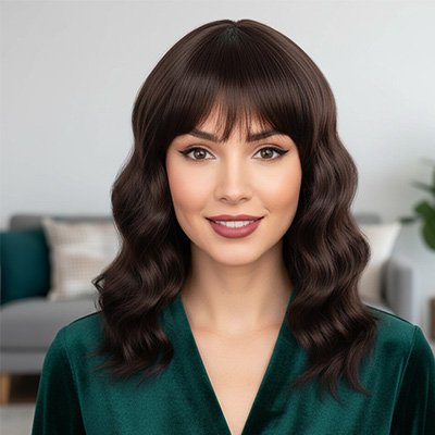 Perruque femme pour un changement de teint automatique