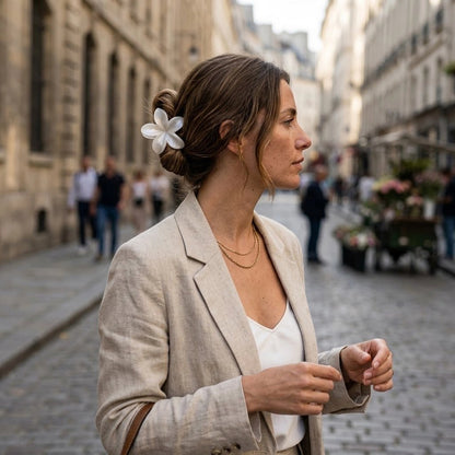 Pince fleur cheveux- Reste en place toute la journée